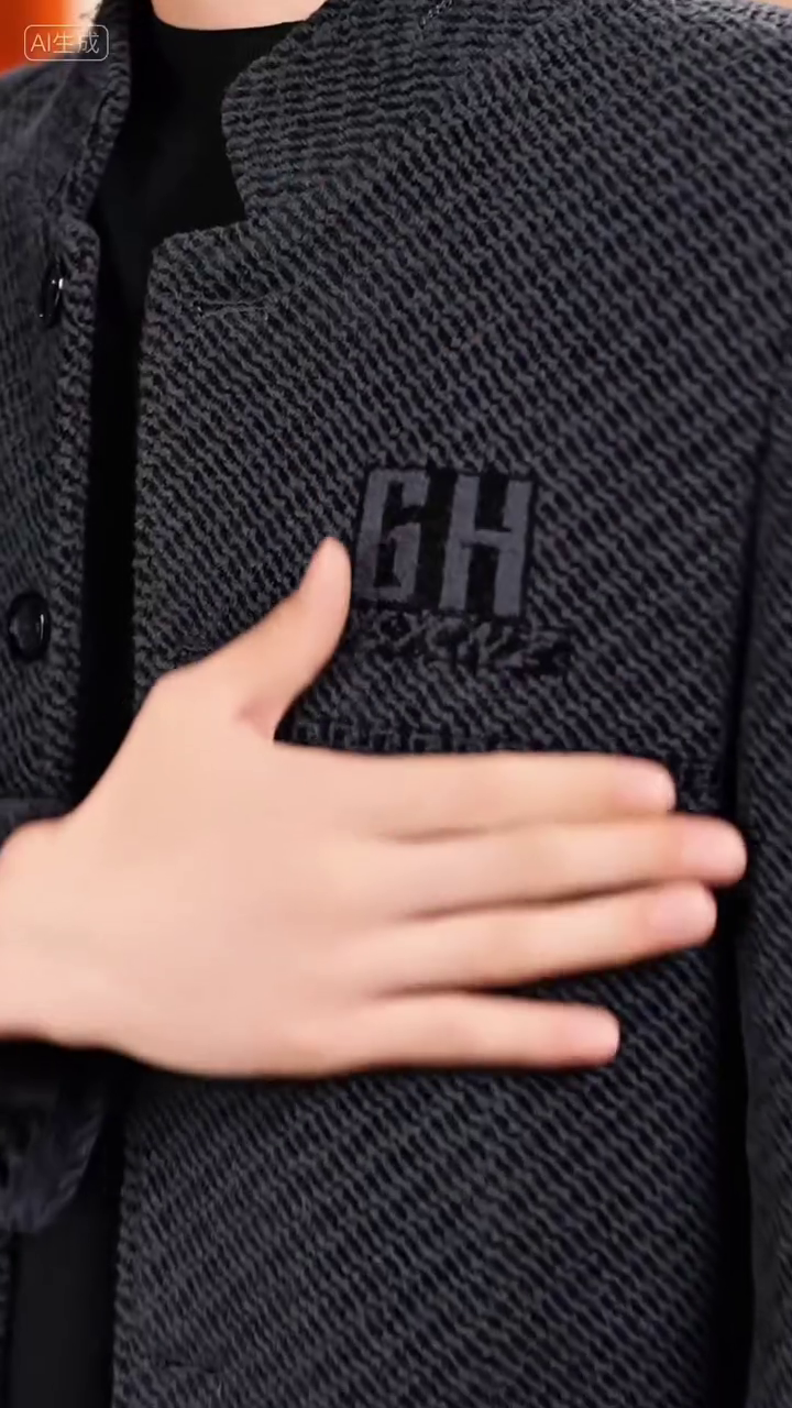 Men's Designer Herringbone Grid Pattern Jacket